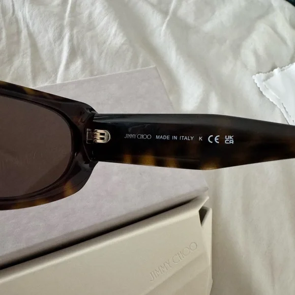 Jimmy Choo Brown Rectangular Sunglasses - Picture 9 of 11